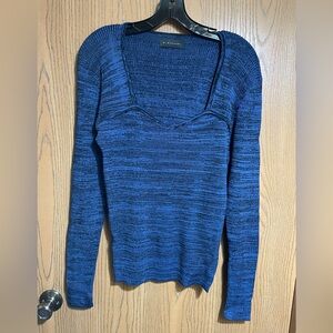 NWT Elie Tahari Blue Textured Sweater